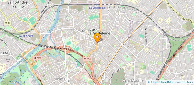 localisation de l'entreprise URBAN STUDIO FIT à LA MADELEINE