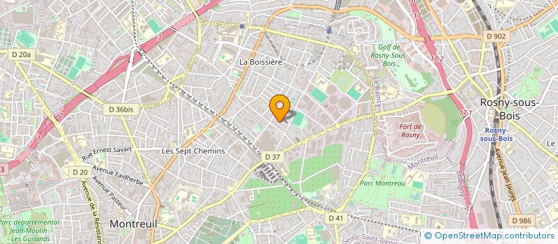 localisation de l'entreprise URBAN TELECOM à MONTREUIL