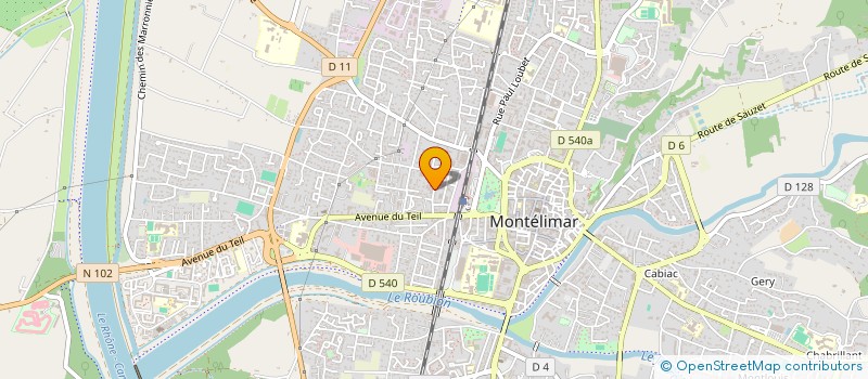 localisation de l'entreprise URBAN TRIP  MONTELIMAR