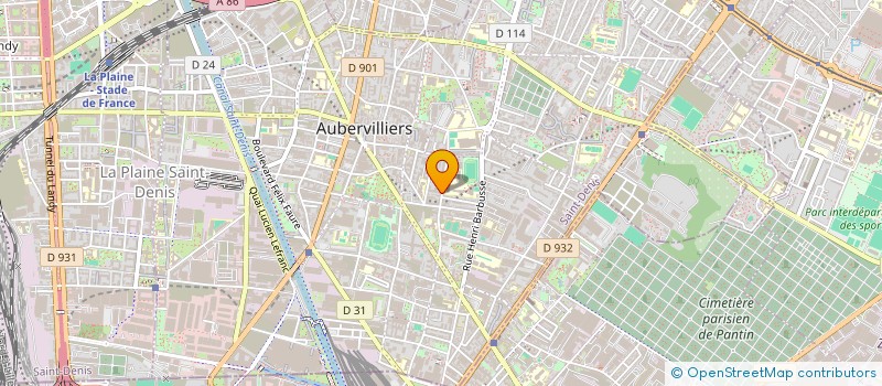 localisation de l'entreprise URBAN VTC  AUBERVILLIERS