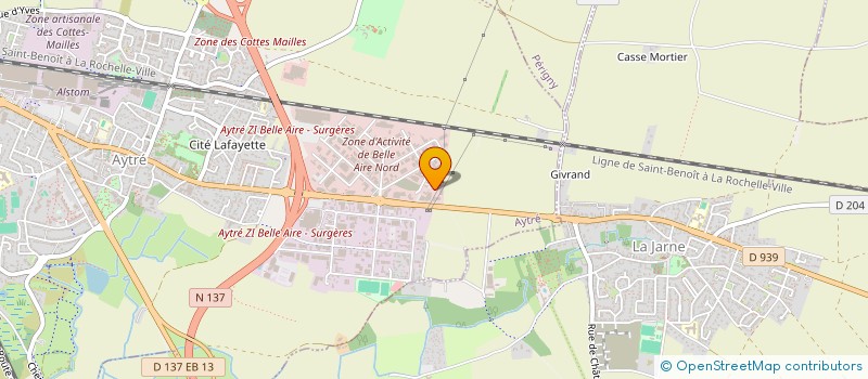 localisation de l'entreprise URBAN - Z - ELEC  AYTRE