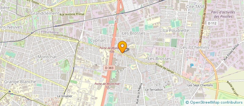 localisation de l'entreprise URBANAS à VILLEURBANNE
