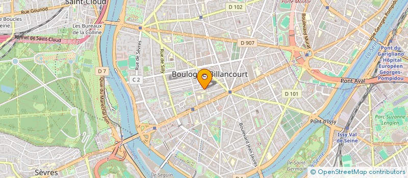 localisation de l'entreprise URBANIA IMMOBILIER à BOULOGNE-BILLANCOURT