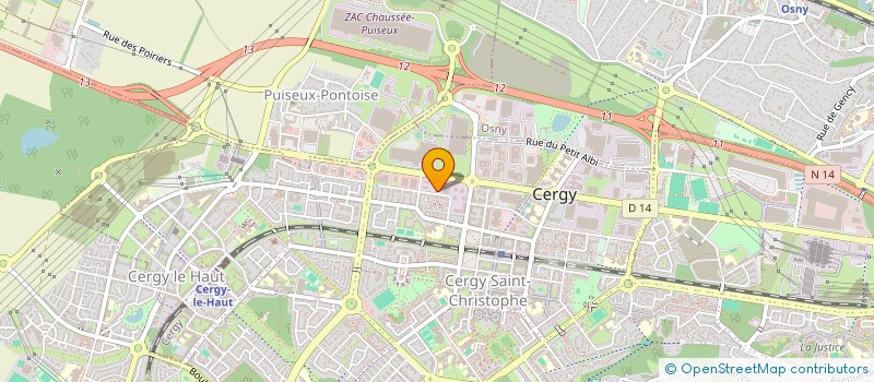 localisation de l'entreprise URBANIAS - BTP  CERGY