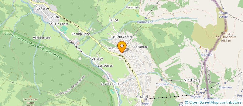 localisation de l'entreprise URBANIS  CHATEL