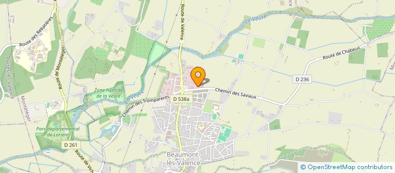 localisation de l'entreprise URBANISME ENVIRONNEMENT FORET  BEAUMONT-LES-VALENCE