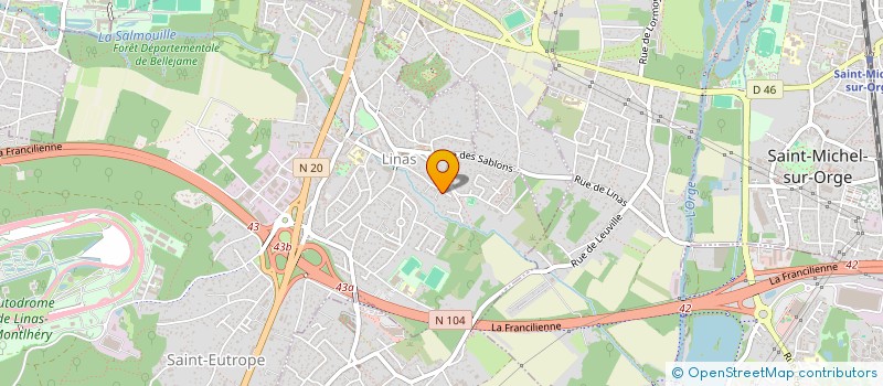 localisation de l'entreprise URBANVIBE à LINAS