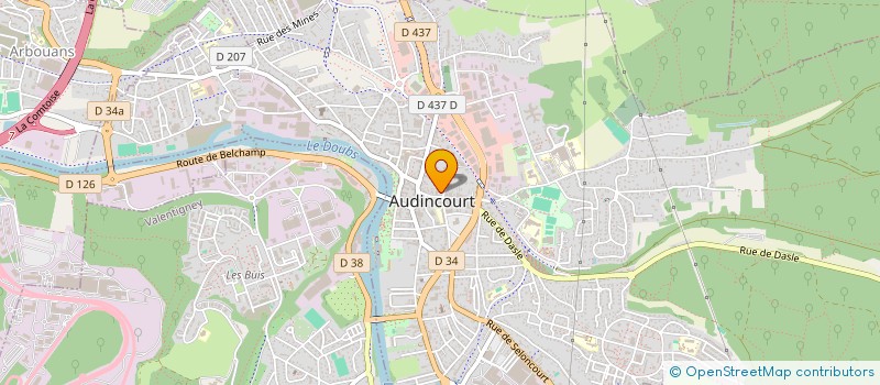 localisation de l'entreprise URBATECH IMMOBILIER à AUDINCOURT