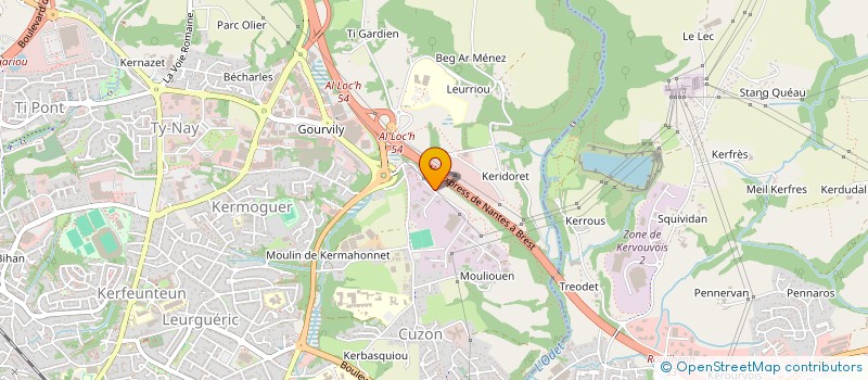 localisation de l'entreprise URBATYS DEVELOPPEMENT  QUIMPER
