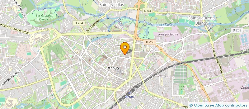 localisation de l'entreprise URBAVERT INVEST à ARRAS