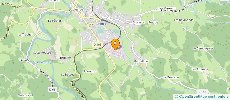 localisation de l'entreprise URBENCEA  TENCE