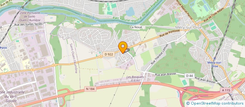 localisation de l'entreprise URBESPACE à MERY-SUR-OISE