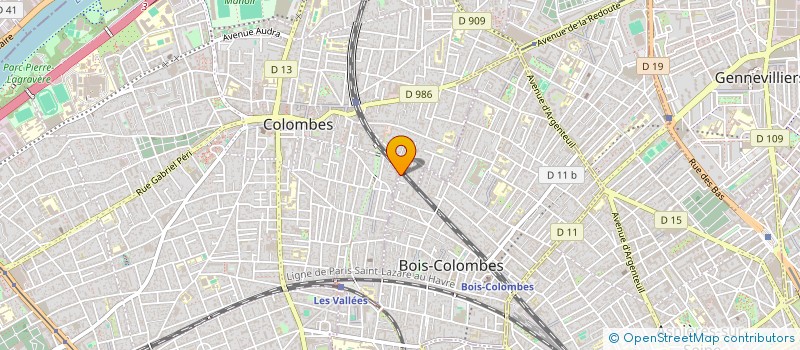 localisation de l'entreprise URBEVA à BOIS-COLOMBES