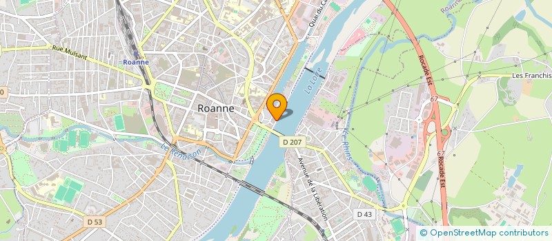 localisation de l'entreprise URBY  ROANNE