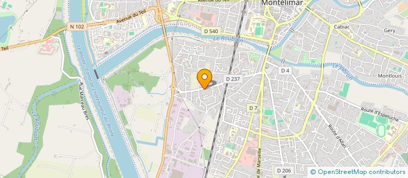 localisation de l'entreprise URCA BAT  MONTELIMAR