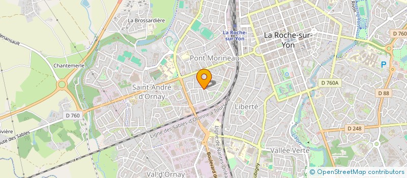 localisation de l'entreprise URDICOM à LA ROCHE-SUR-YON