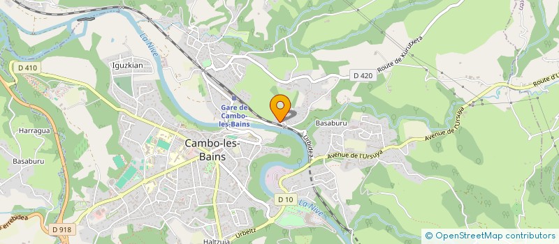 localisation de l'entreprise URDINA PISCINES  CAMBO-LES-BAINS