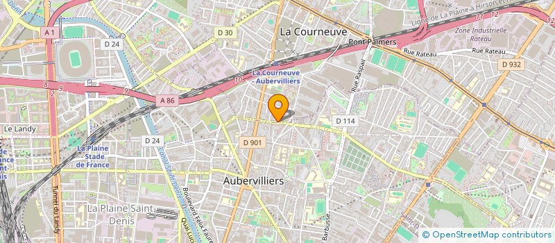 localisation de l'entreprise URFA à LA COURNEUVE