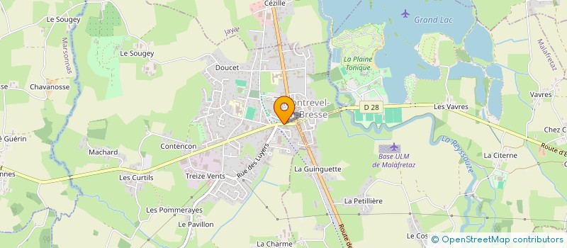 localisation de l'entreprise URFA à MONTREVEL-EN-BRESSE