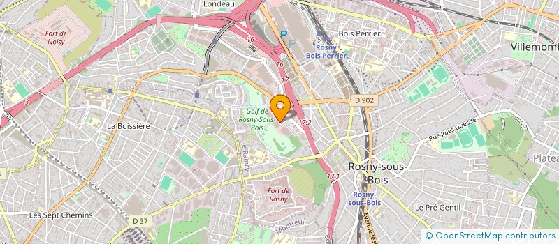 localisation de l'entreprise URFA à ROSNY-SOUS-BOIS
