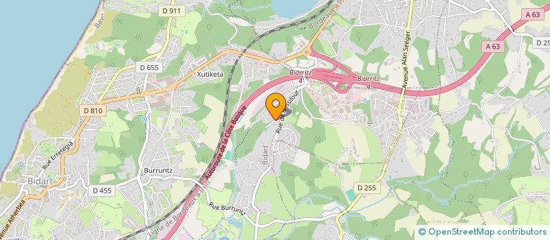 localisation de l'entreprise URGAIN à BIDART