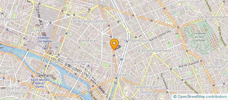 localisation de l'entreprise URGENCE BASTILLE  PARIS