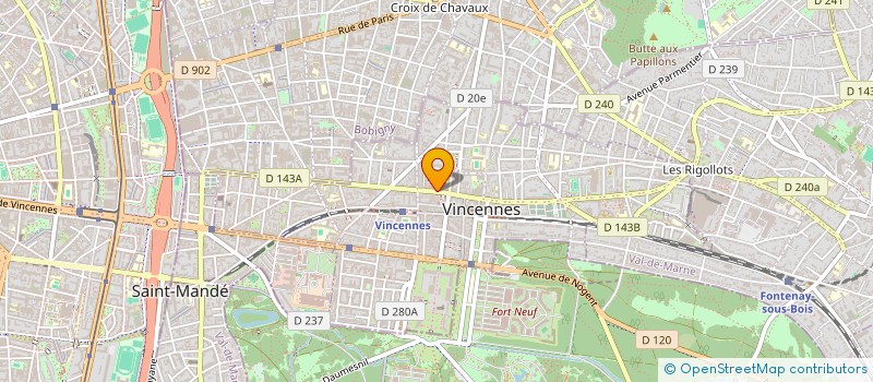 localisation de l'entreprise URGENCE DEPANNAGE ELECTRICITE  VINCENNES