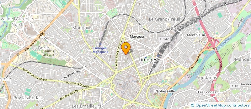 localisation de l'entreprise URGENCE MEDECINS 87 à LIMOGES