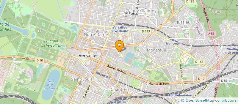localisation de l'entreprise URGENCE PC à VERSAILLES