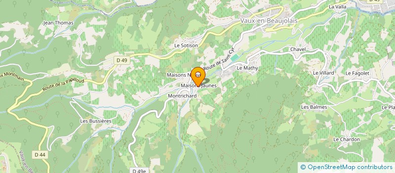 localisation de l'entreprise URGENCE PLOMBERIE DEPANNAGE BEAUJOLAISE  VAUX-EN-BEAUJOLAIS