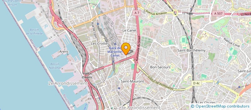 localisation de l'entreprise URGENCE SERVICE A LA PERSONNE  MARSEILLE