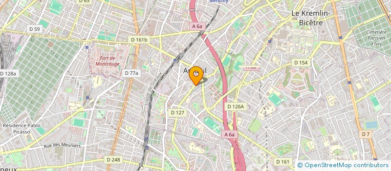 localisation de l'entreprise URGENCE TRANSPORTS LOGISTIQUES  ARCUEIL