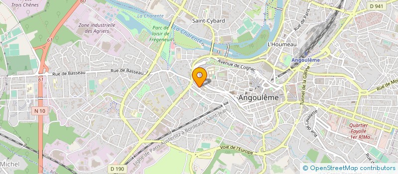 localisation de l'entreprise URGENCES MEDICALES SAINT JOSEPH à ANGOULEME