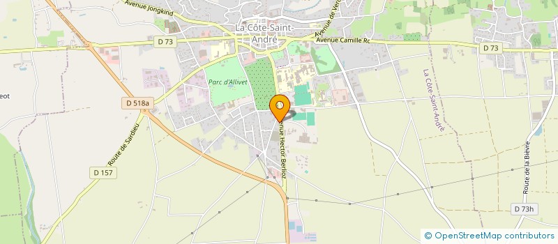 localisation de l'entreprise URGENCES MICRO ENTREPRISE  LA COTE-SAINT-ANDRE