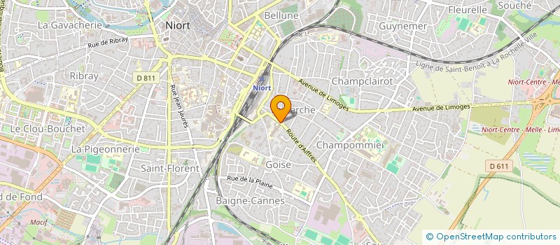 localisation de l'entreprise UROLOGIE CENTRE ATLANTIQUE à NIORT