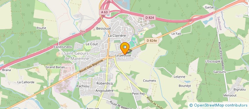 localisation de l'entreprise UROUS à SAINT-GEOURS-DE-MAREMNE
