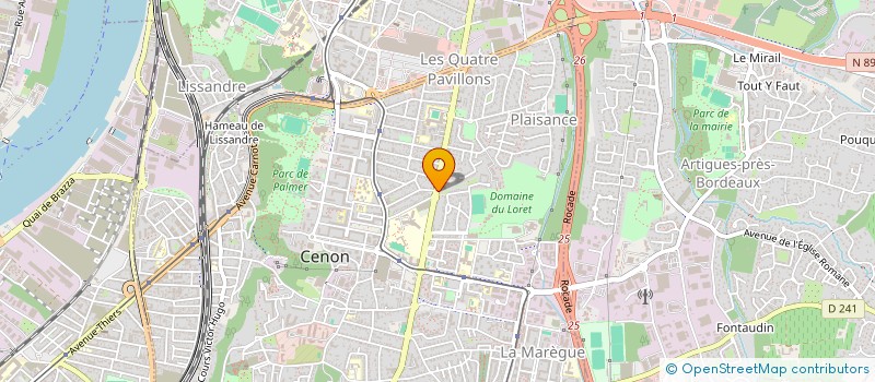 localisation de l'entreprise URPS DES BIOLOGISTES MEDICAUX DE LA REGION NOUVELLE AQUITAINE à CENON