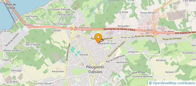 localisation de l'entreprise URSAE MAJORIS à PLOUGASTEL-DAOULAS