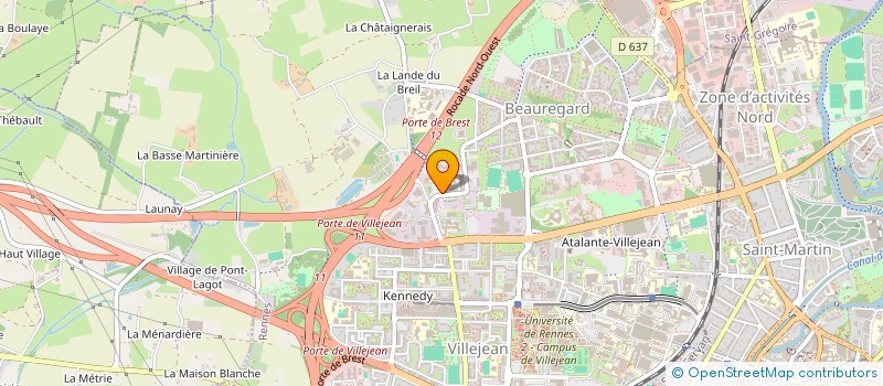 localisation de l'entreprise URSSAF BRETAGNE à RENNES