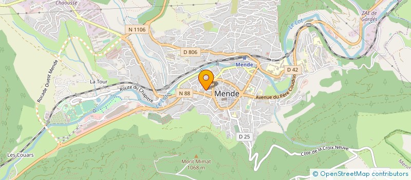 localisation de l'entreprise URSSAF DE LA LOZERE à MENDE