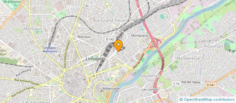 localisation de l'entreprise URSSAF DU LIMOUSIN à LIMOGES