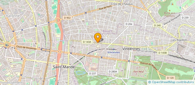 localisation de l'entreprise URSSAF ILE DE FRANCE à MONTREUIL