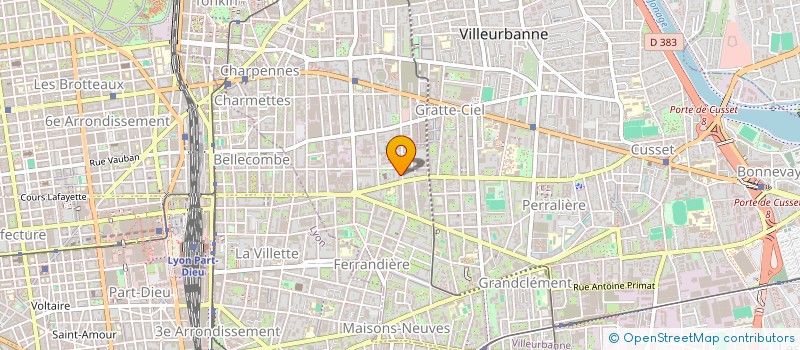 localisation de l'entreprise URSUS  VILLEURBANNE