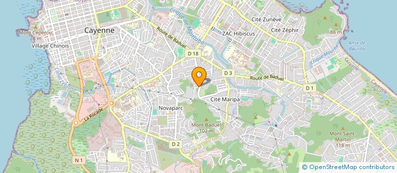 localisation de l'entreprise URUBU  CAYENNE