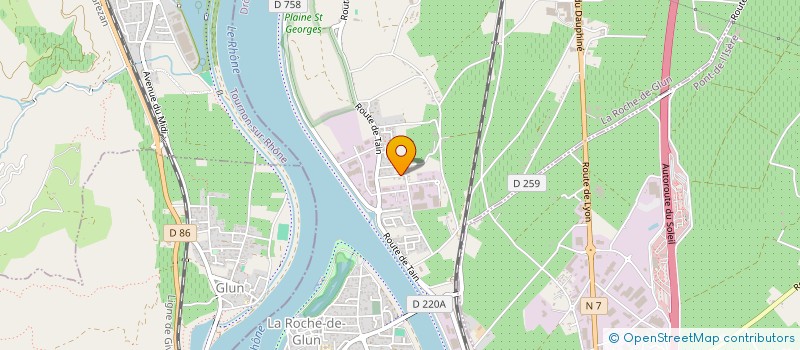 localisation de l'entreprise URUS METALLERIE  LA ROCHE-DE-GLUN