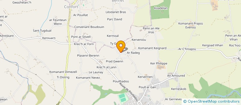 localisation de l'entreprise URVOY à BEGARD