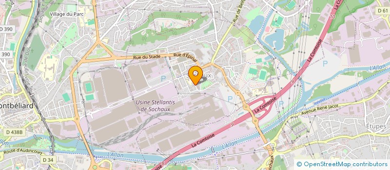 localisation de l'entreprise US SOCHAUX SKI ET RANDONNEE  SOCHAUX