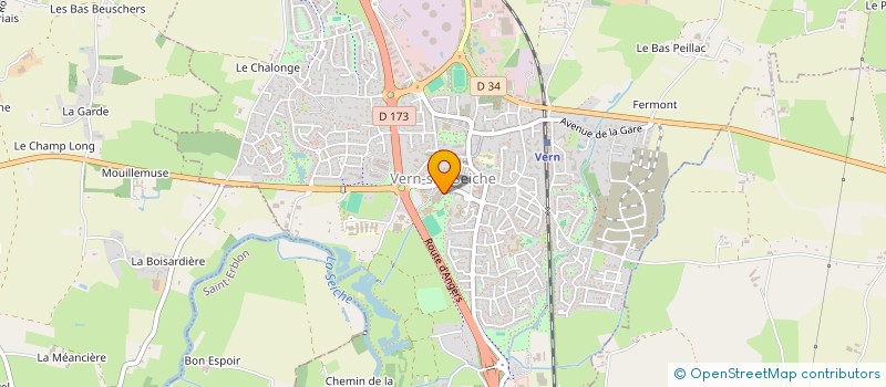 localisation de l'entreprise US VERN GYMNASTIQUE  VERN-SUR-SEICHE