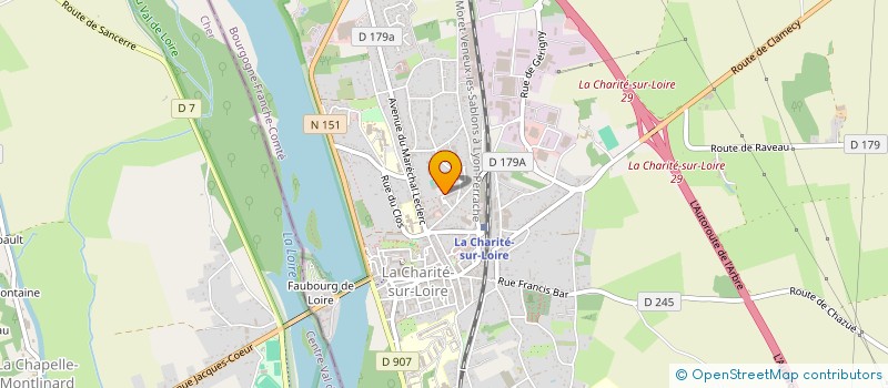 localisation de l'entreprise USC JUDO JUJITSU ET DISCIPLINES ASSOCIEES à LA CHARITE-SUR-LOIRE