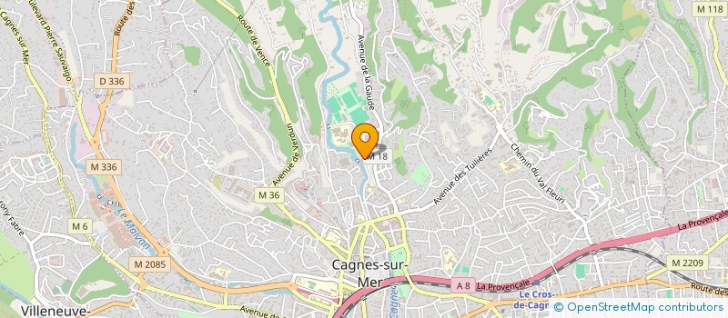 localisation de l'entreprise USC TENNIS SPORTIVE CAGNES à CAGNES-SUR-MER